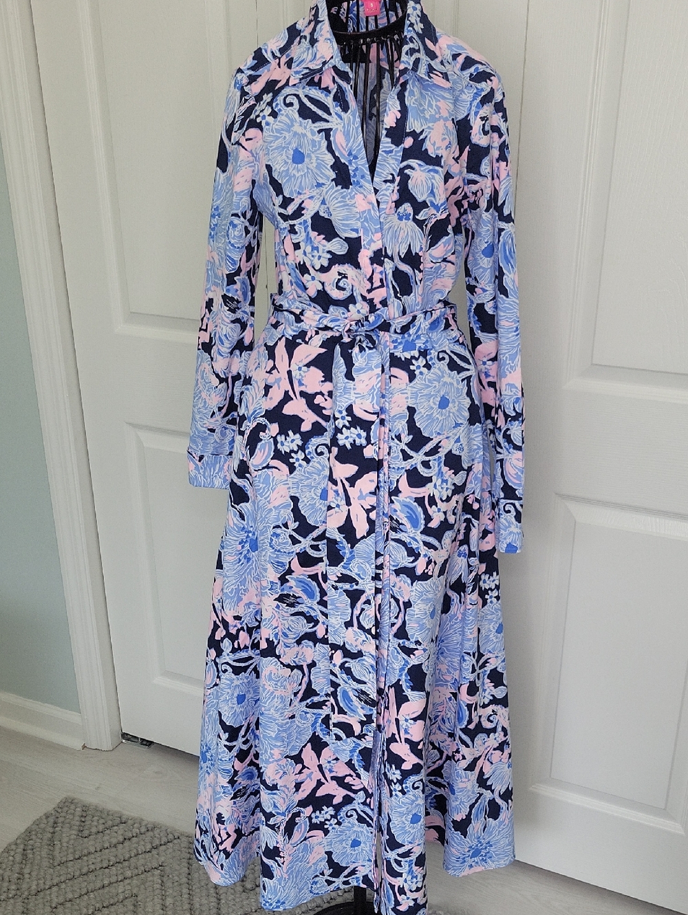Lilly Pulitzer High Tide Mira Shirt Dress Size 6 - Picture 3 of 12